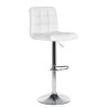 taburete de oficina blanco eliot piel sintetica 1