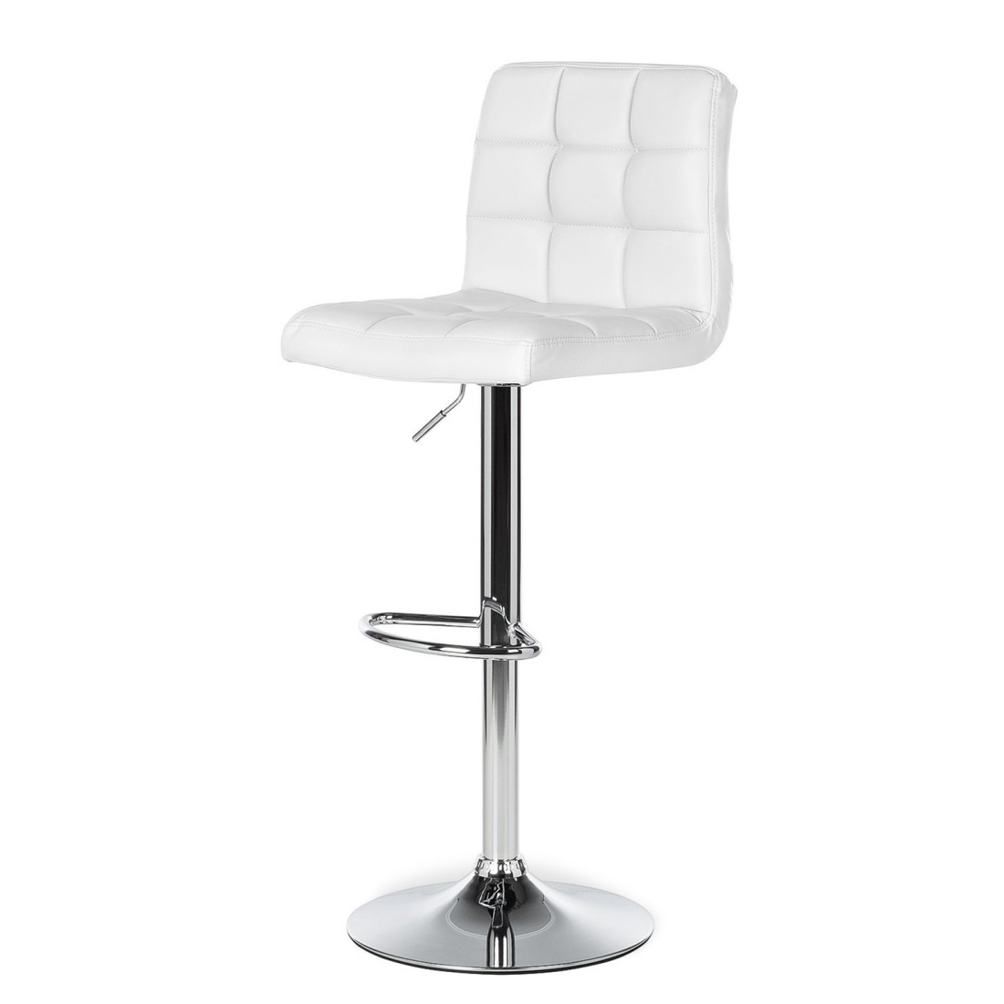 taburete de oficina blanco eliot piel sintetica 10