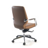 sillon de oficina marron duo respaldo bajo bicolor piel sintetica 4