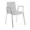 silla confidente blanco cube con brazos piel sintetica 1