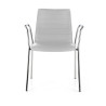 silla confidente blanco cube con brazos piel sintetica 3