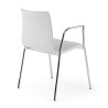 silla confidente blanco cube con brazos piel sintetica 6