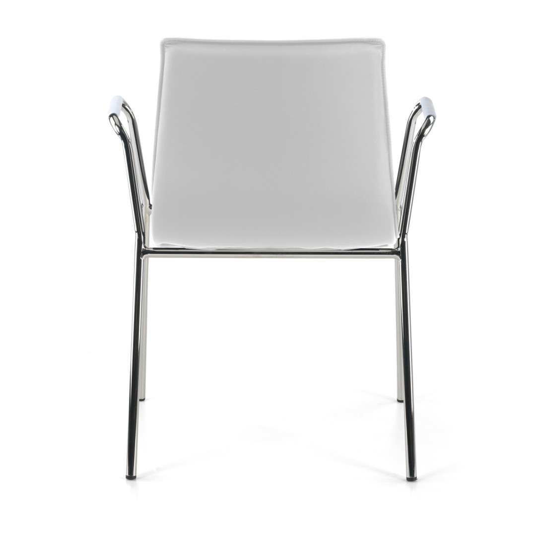 silla confidente blanco cube con brazos piel sintetica 7