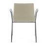 silla confidente beige cube con brazos piel sintetica 7