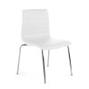 silla confidente blanco cube 4 patas piel sintetica 1