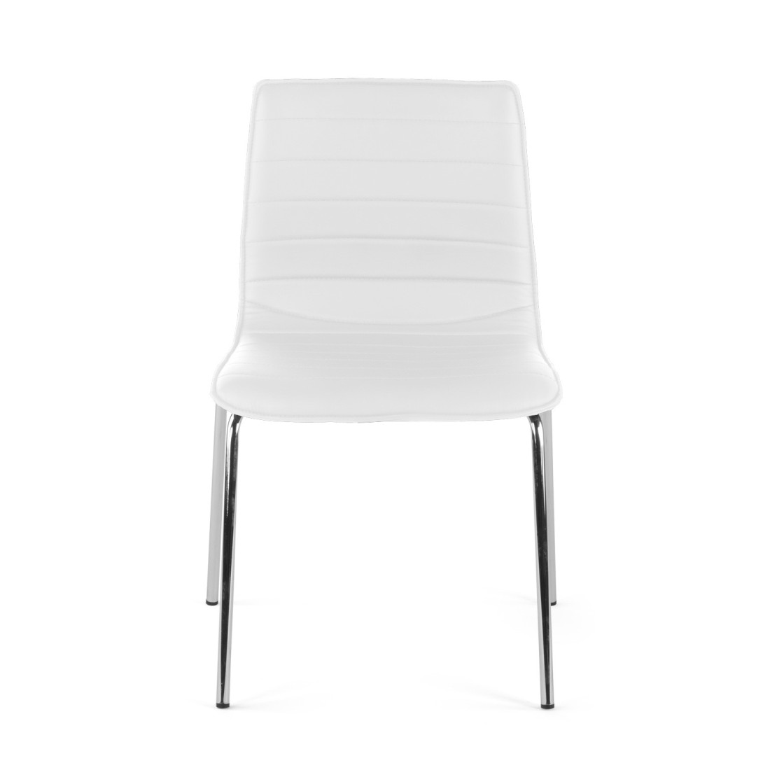 silla confidente blanco cube 4 patas piel sintetica 3