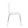 silla confidente blanco cube 4 patas piel sintetica 4