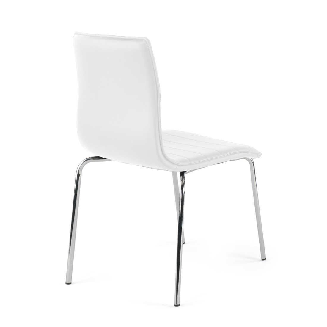 silla confidente blanco cube 4 patas piel sintetica 5