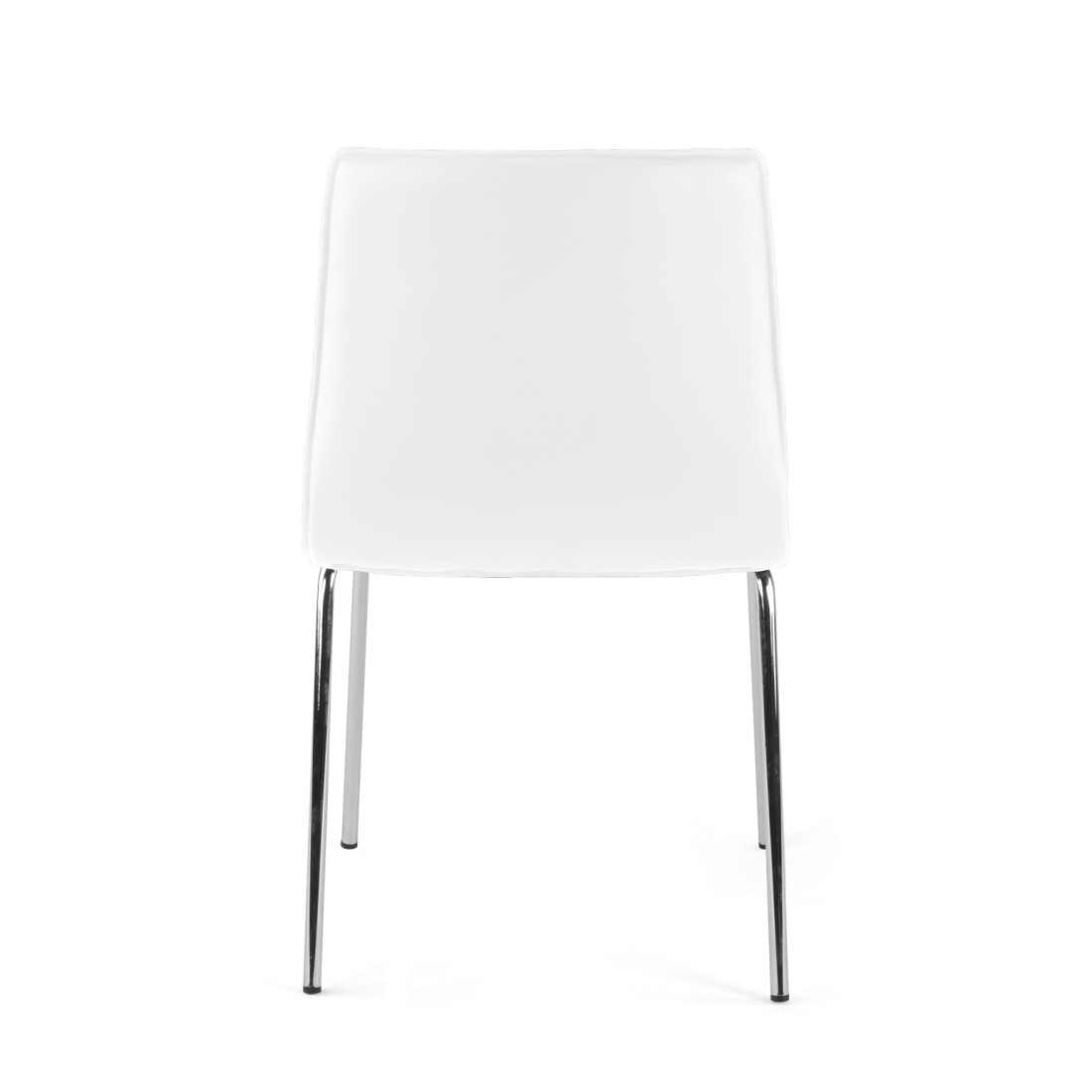 silla confidente blanco cube 4 patas piel sintetica 6