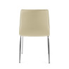silla confidente beige cube 4 patas piel sintetica 3