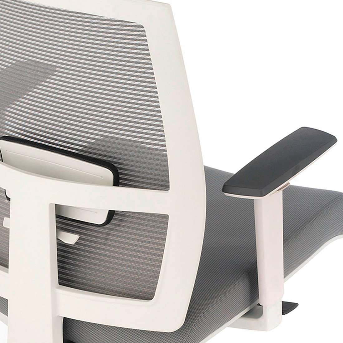 silla ergonomica gris kendo estructura blanca malla 8