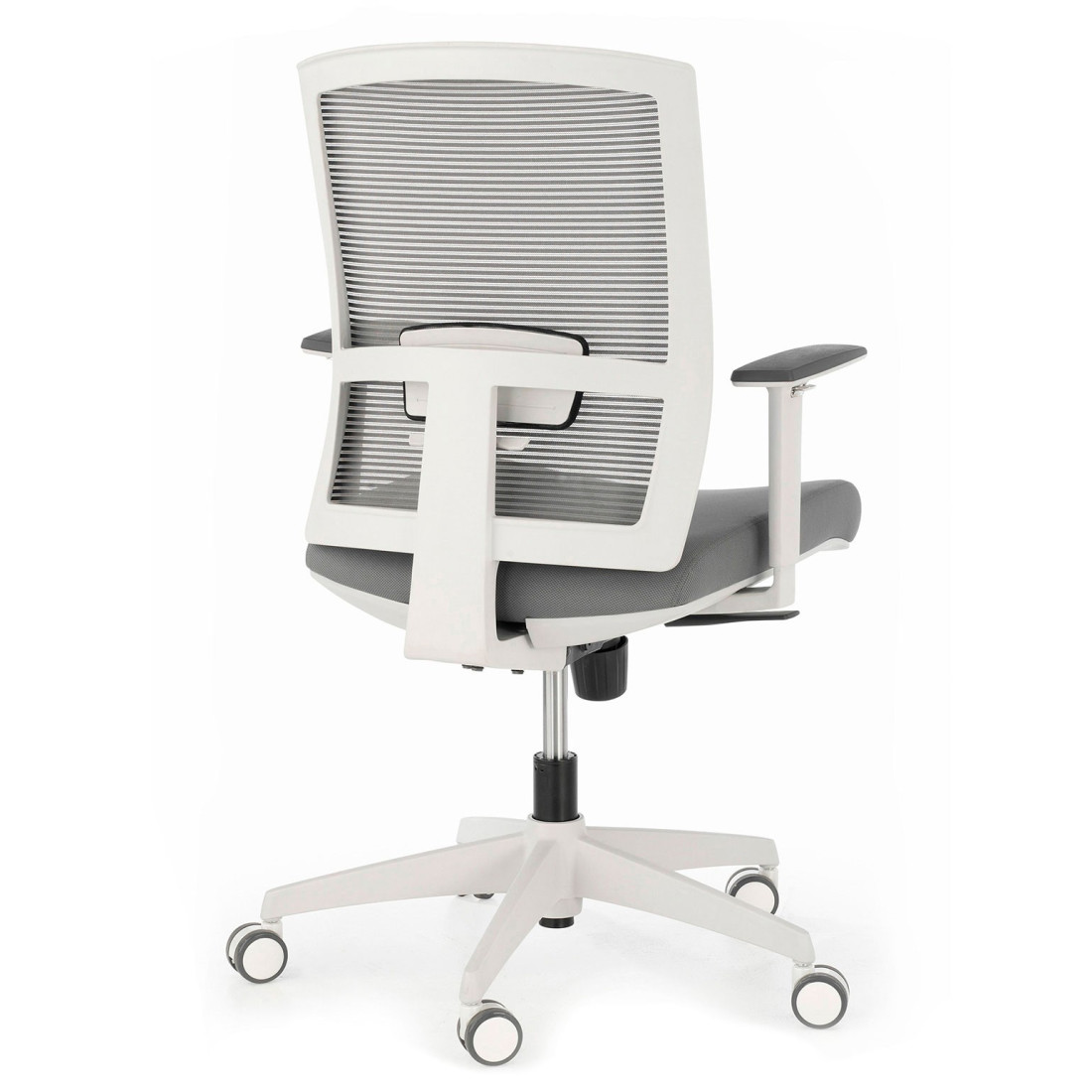 silla ergonomica gris kendo estructura blanca malla 7