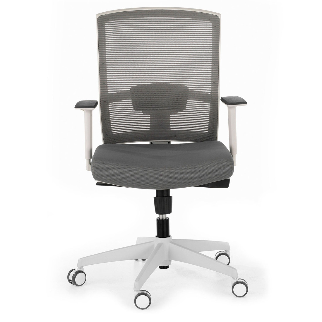 silla ergonomica gris kendo estructura blanca malla 4