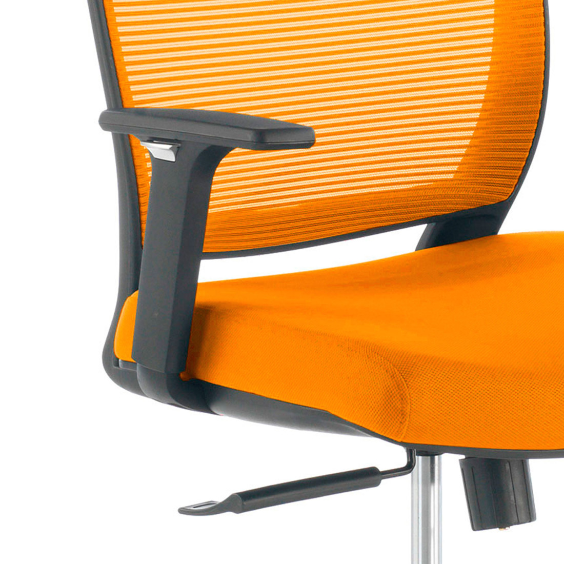 silla giratoria naranja nicole silla estructura negra malla 4