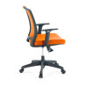 silla giratoria naranja nicole silla estructura negra malla 6