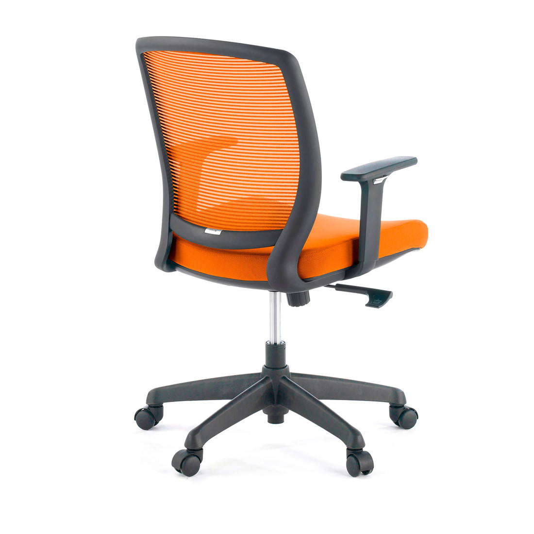 silla giratoria naranja nicole silla estructura negra malla 7