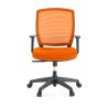 silla giratoria naranja nicole silla estructura negra malla 3