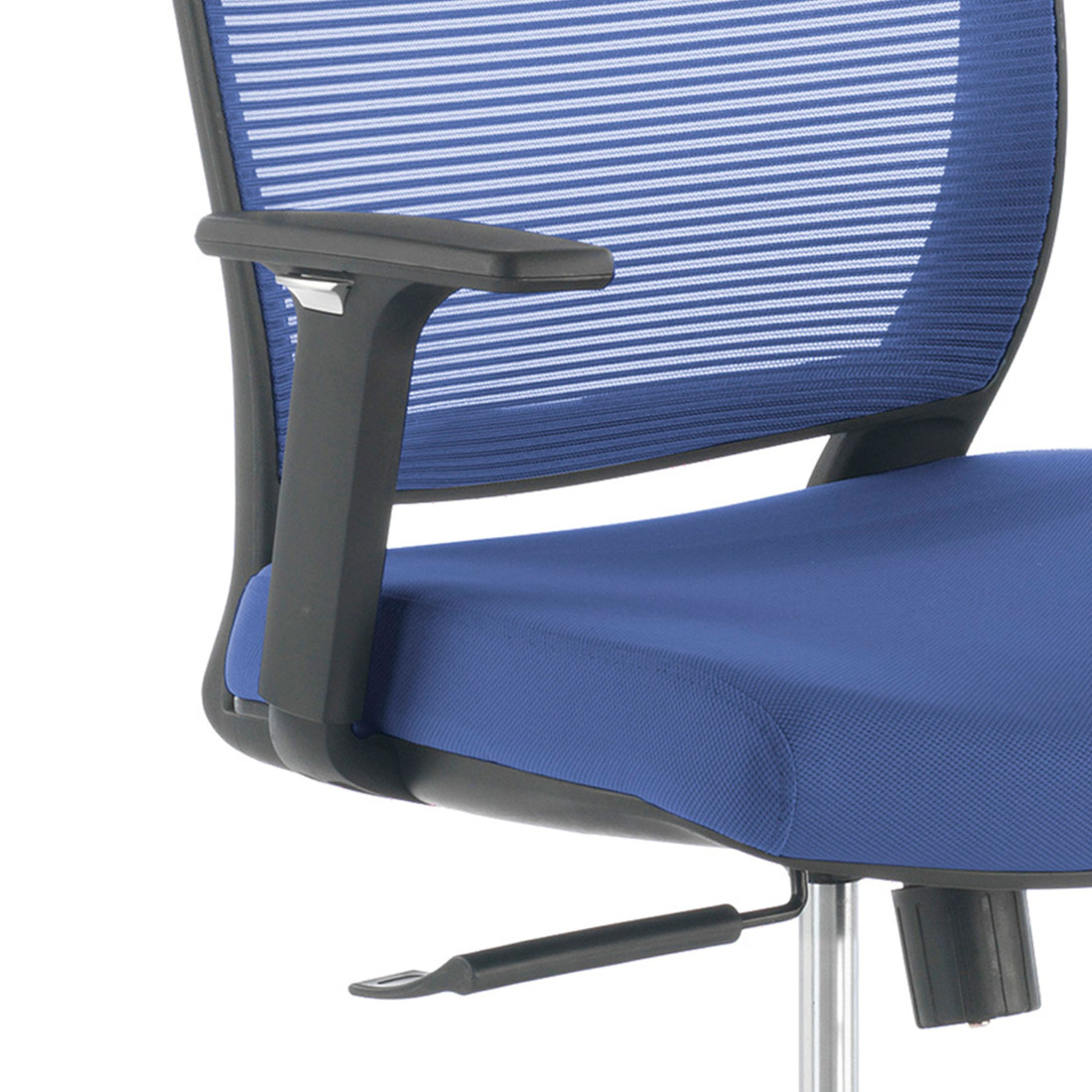 silla giratoria azul nicole silla estructura negra malla 4