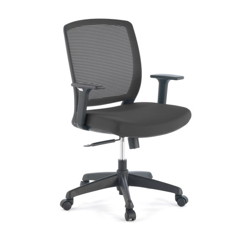 Silla de escritorio giratoria Nicole, red - NEGRO