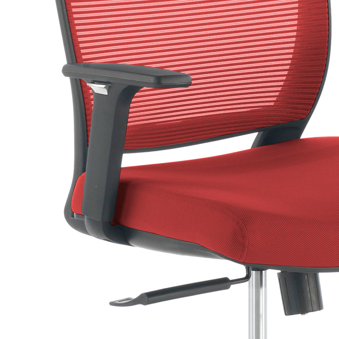 silla giratoria rojo nicole silla estructura negra malla 7