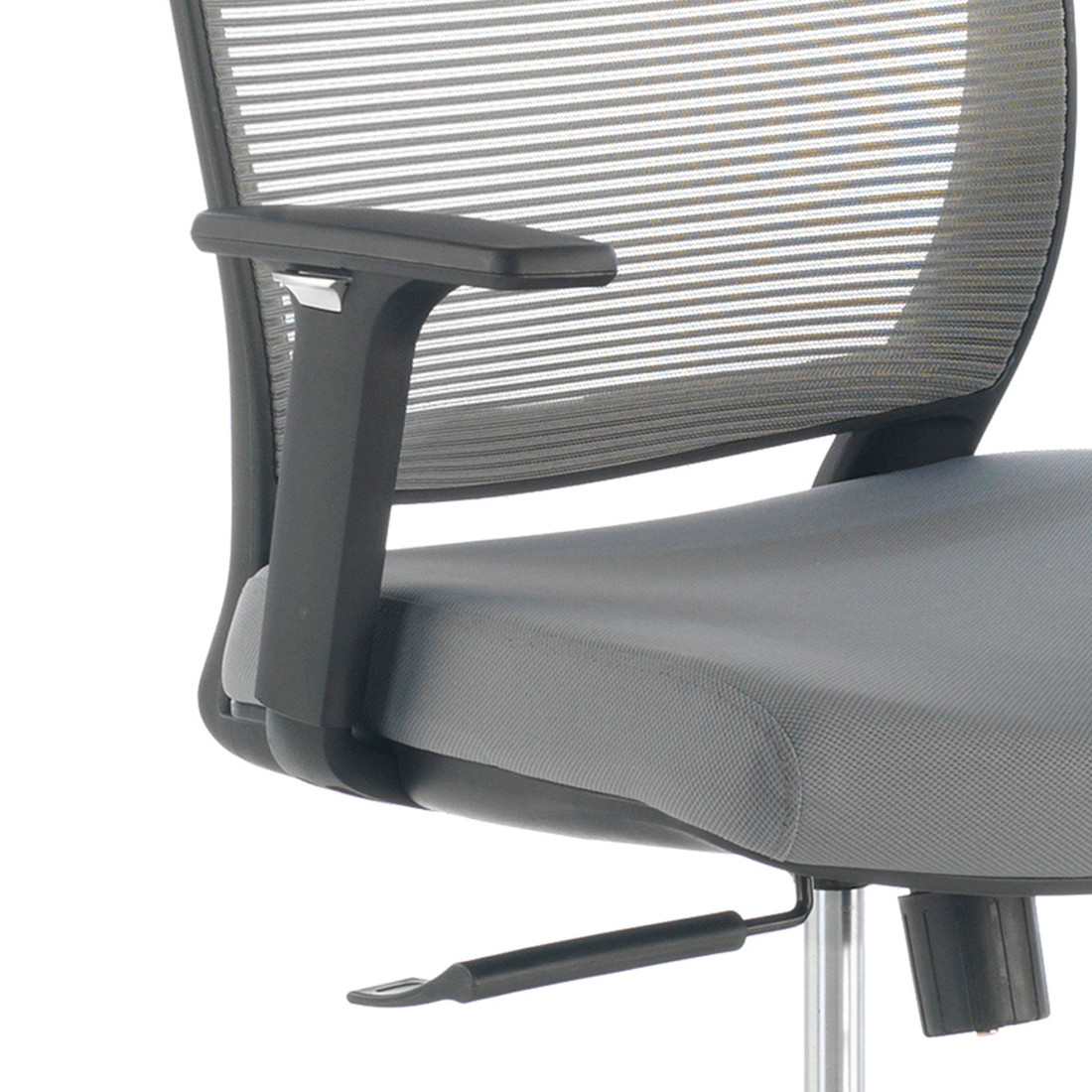 silla giratoria gris nicole silla estructura negra malla 4