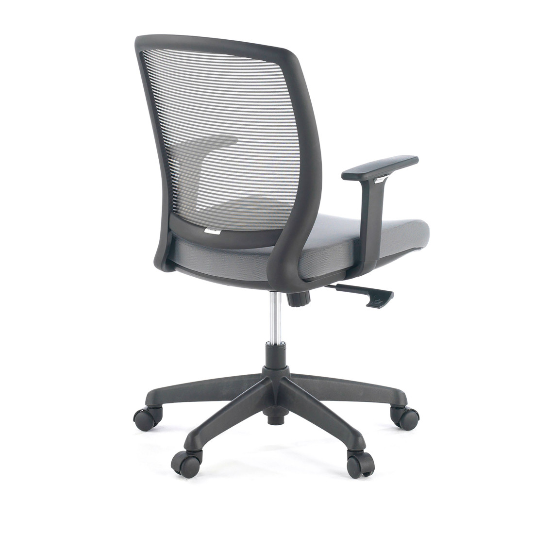 silla giratoria gris nicole silla estructura negra malla 7