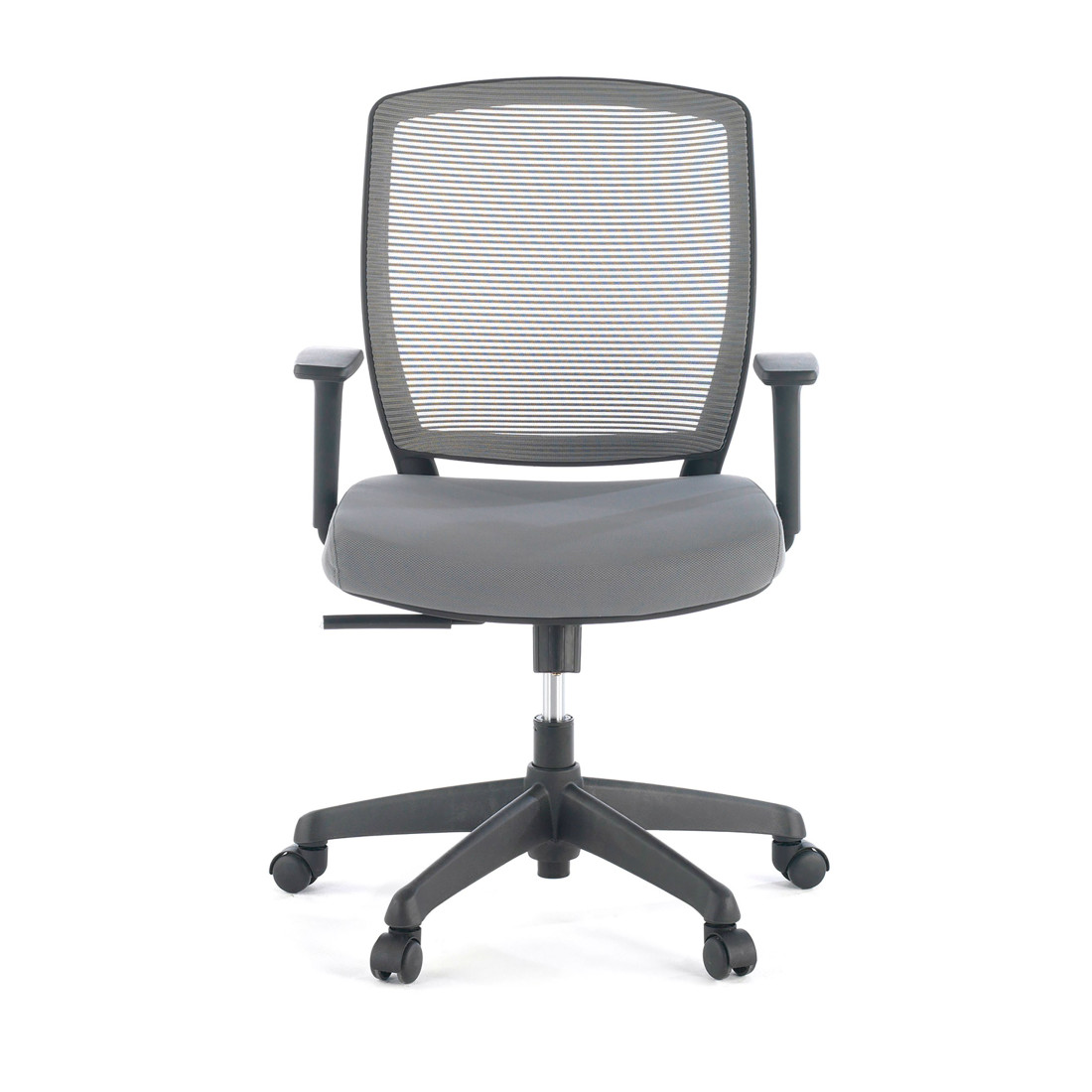 silla giratoria gris nicole silla estructura negra malla 3