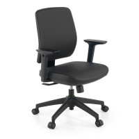 Silla de escritorio Wind, Respaldo Bajo Ecopiel Con Brazos - negro