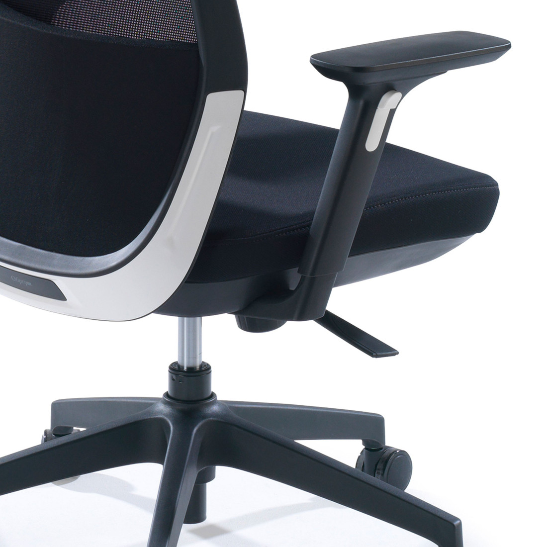 silla giratoria negro wind red estructura gris malla 8