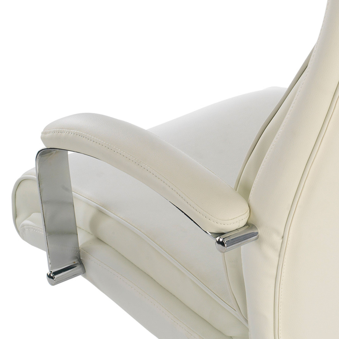 sillon de oficina blanco tauro piel sintetica 6