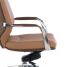sillon de oficina marron duo respaldo bajo bicolor piel sintetica 6