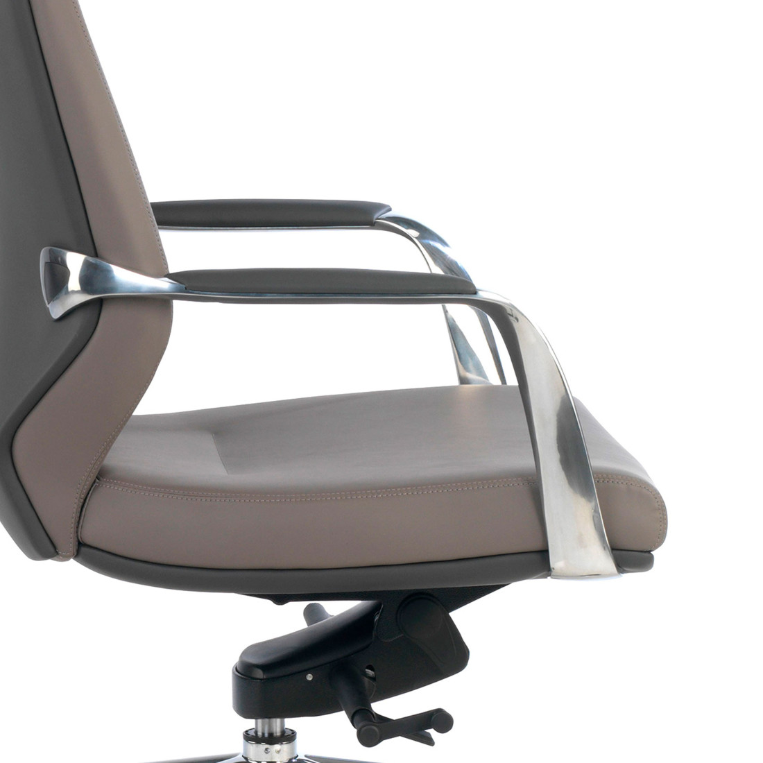 sillon de oficina gris duo respaldo bajo bicolor piel sintetica 6