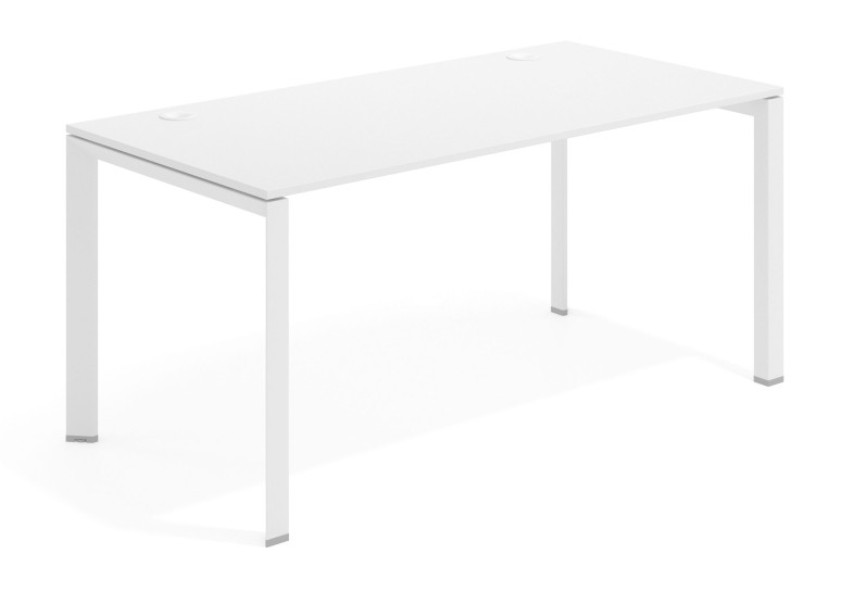 Combinacion Mesa de escritorio Link fondo 80 estructura blanca - Pizarra, 120x80 cm, Sin faldón