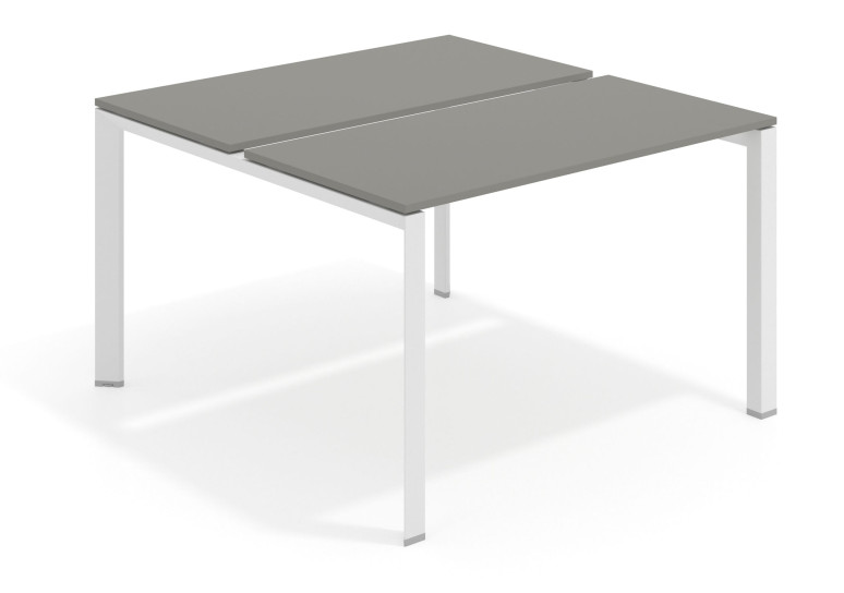 Combinacion Mesa multipuesto Link bench 126 estructura blanca - Pizarra, 100x126 cm, Sin divisor