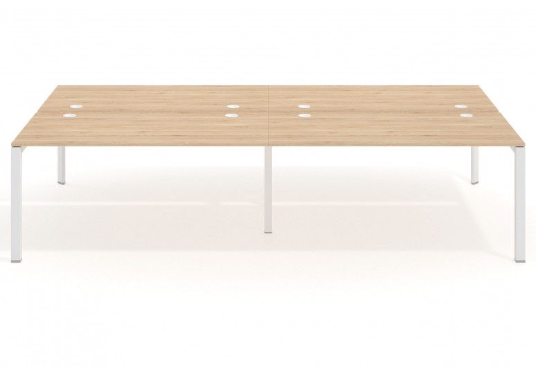 Mesa multipuesto doble Link bench 166 estructura blanca