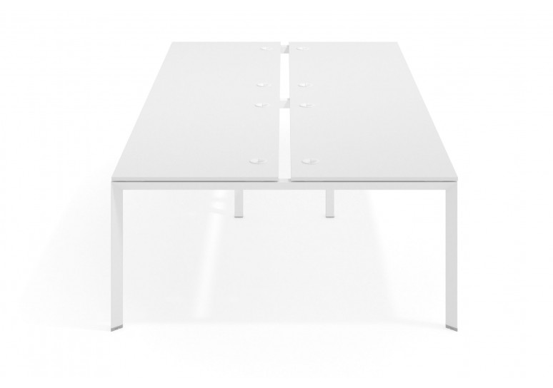 Mesa multipuesto doble Link bench 166 estructura blanca