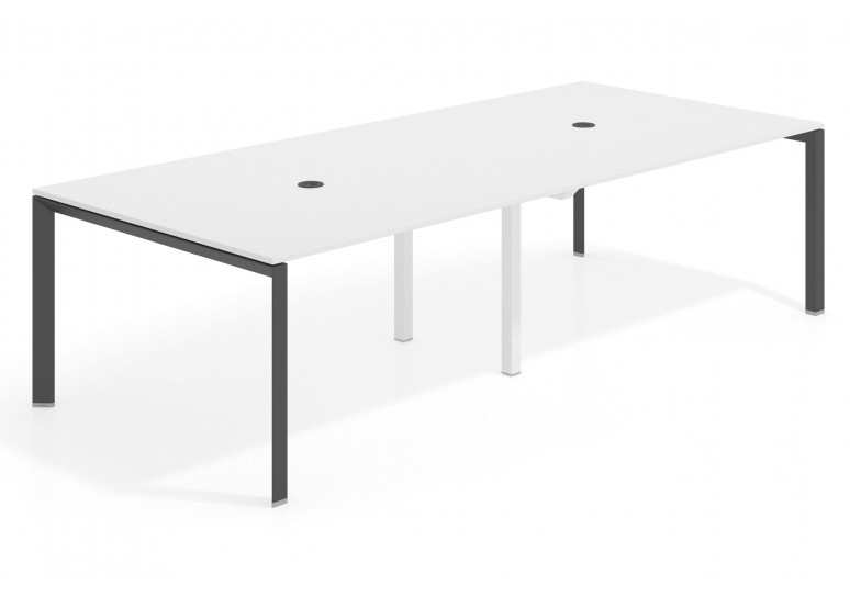 Mesa de reuniones Link 126 doble estructura negro