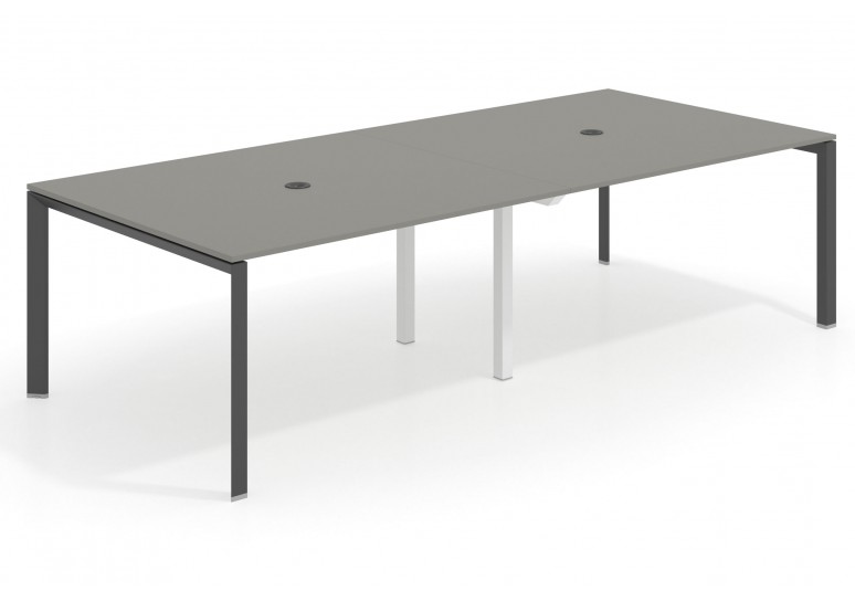 Mesa de reuniones Link 126 doble estructura negro