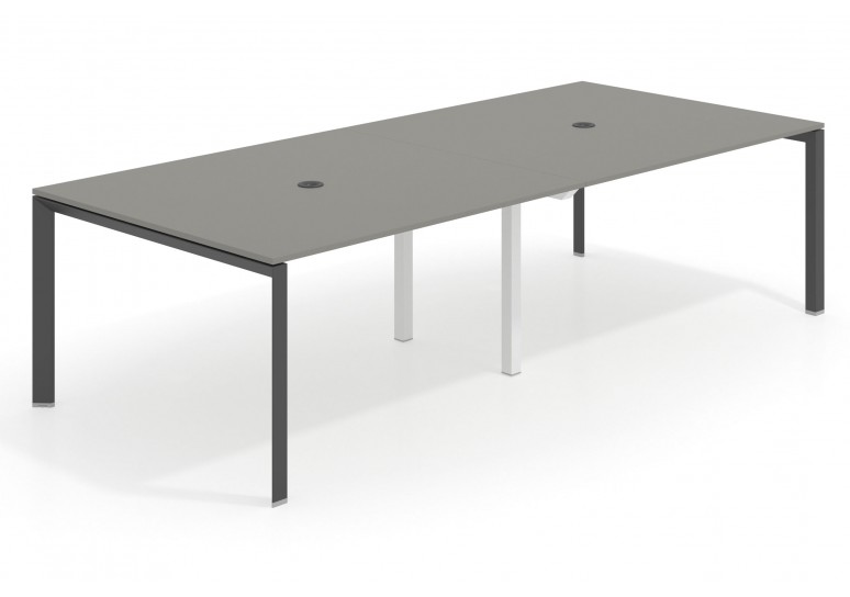 Mesa de reuniones Link 126 doble estructura negro