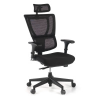 Silla de oficina ergonómica Android, sincro red - negro