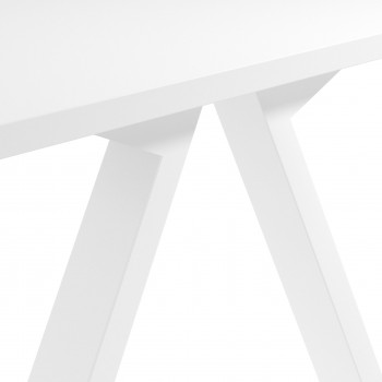 Mesa de escritorio alta Uve estructura blanca