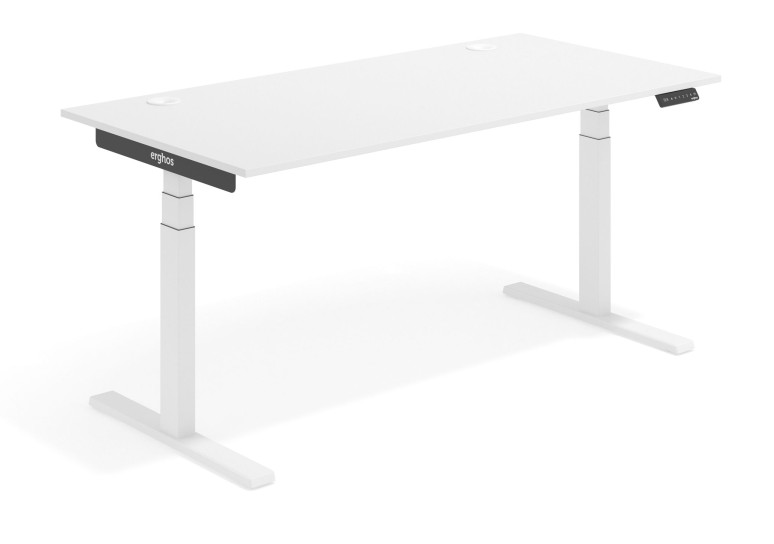 Erghos smart pro mesa elevable electrica estructura blanca - 140x80 cm, Blanco mate