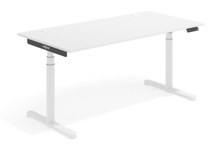 Combinacion Erghos core mesa elevable premium estructura blanca - Tibet, 120x80 cm