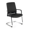 Silla confidente Dante patín ecopiel - NEGRO