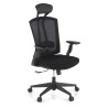 Silla de oficina Baron, reposacabezas, brazos 3D, red