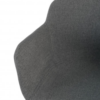 Ivonne - Silla confidente Ivonne 4 Patas Asiento Tapizado negro - Imagen 2