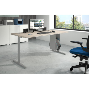 Work Due - Mesa de escritorio work due fondo 80 estructura aluminio - Imagen 2