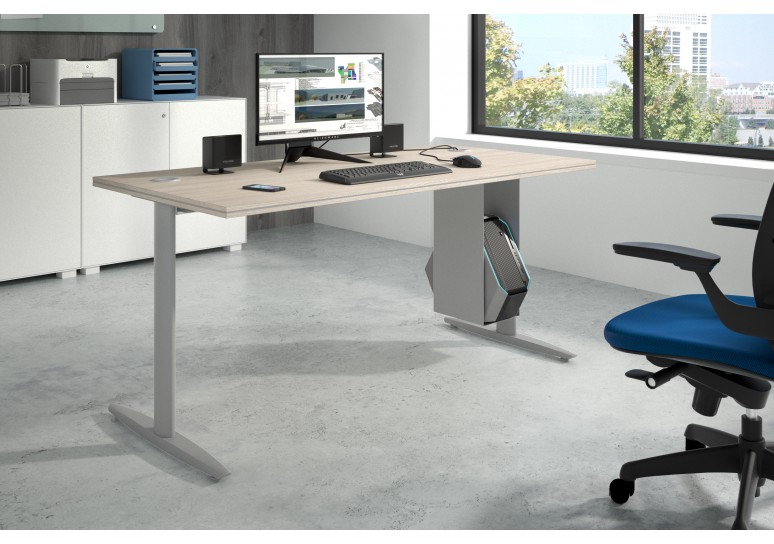 Mesa de escritorio work due fondo 80 estructura aluminio