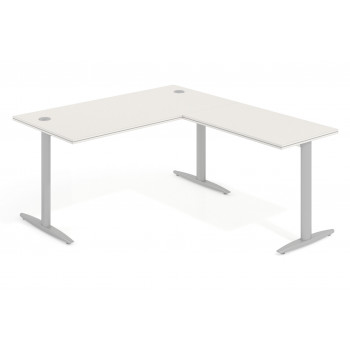 Work Due - Mesa de escritorio en L work due estructura aluminio - Imagen 1
