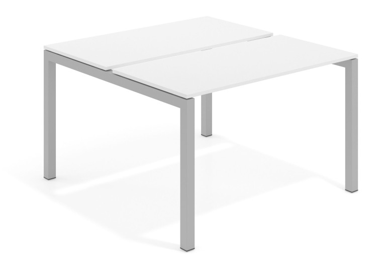 Combinacion Mesa multipuesto bench Kubika 126 estructura aluminio - Iron, 100x126 cm, Sin divisor